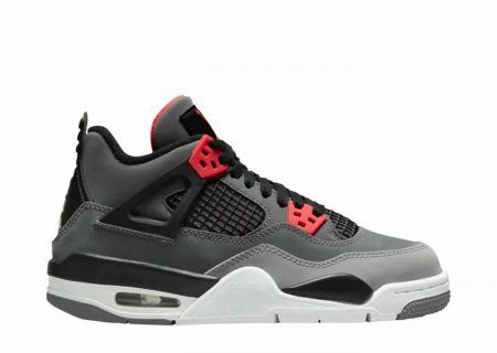 Kids Jordan 4 |  Air Jordan 4 Retro Infrared (GS) Dark Grey/Infrared 23/Black/Cement Grey