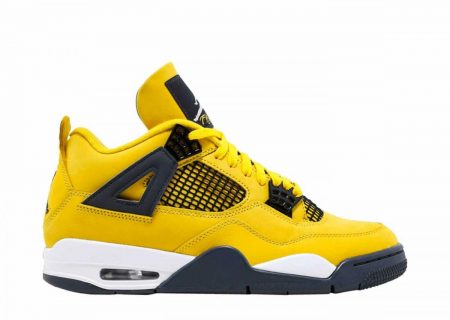 Kids Jordan 4 |  Air Jordan 4 Retro Lightning (2021) (GS) Tour Yellow/Multi-Color/Multi-Color/Dark Blue Grey