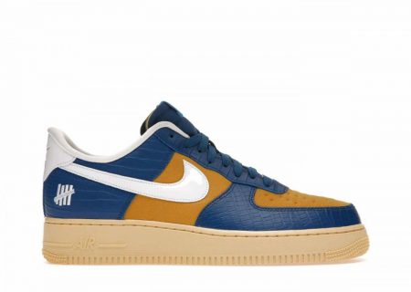 Mens Air Force |  Nike Air Force 1 Low SP Undefeated 5 On It Blue Yellow Croc Court Blue/White-Goldtone